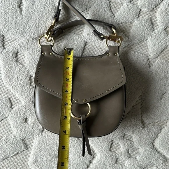 Zara Equestrian gray tassel crossbody bag - Picture 14 of 16